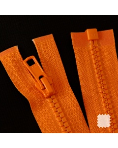 Zip YKK kostěný Vislon Flat vel. 5 - oranžový dělitelný - 63 cm